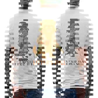 Cat Christmas Litter’S Full Cat Men's T-shirt Back Print | Mazezy