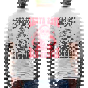 Christmas Gen Alpha Slang Santa Says Six Seven 67 Men's T-shirt Back Print | Mazezy