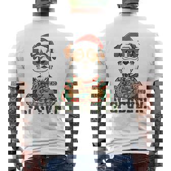 Christmas Santa Dog Ugly Sweather Six Seven Meme Men's T-shirt Back Print | Seseable CA