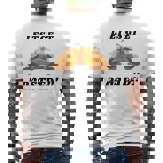 Christmas And Thanksgiving Humour Lets Get Basted Men's T-shirt Back Print - Monsterry