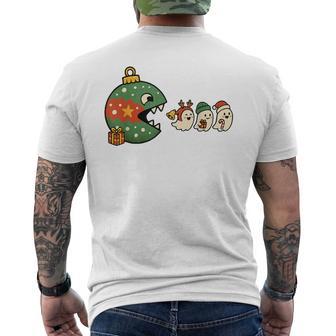 Ornament Eating Holiday Ghosts Gamers Christmas Men's T-shirt Back Print - Thegiftio UK