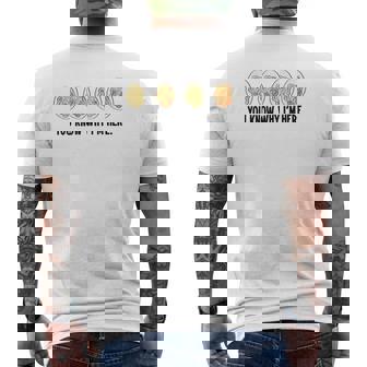 Retro Thanksgiving You Know Why I'm Here Deviled Egg Men's T-shirt Back Print | Mazezy