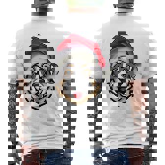 Santa Hat Xmas Pajamas Australian Cattle Dog Christmas Men's T-shirt Back Print | Mazezy