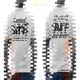 Santa Quote Cute Christmas Holiday Humor Men's T-shirt Back Print - Monsterry