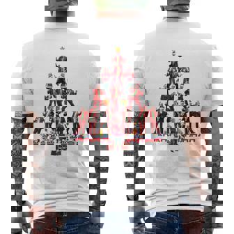 Santa Trump Dance Tree Christmas Pajama Xmas Boys Mens Men's T-shirt Back Print | Mazezy