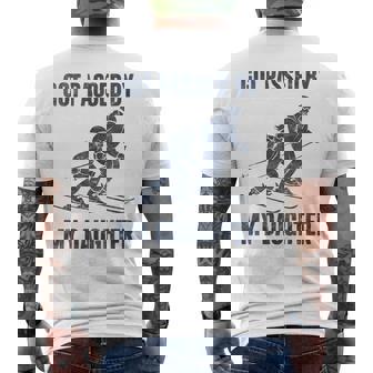 Skiing Got Passed By My Daughter Family Ski Trip Men's T-shirt Back Print | Mazezy