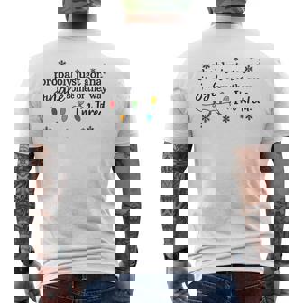 Tired Christmas Jingle Some Of The Way Humor Men's T-shirt Back Print - Monsterry