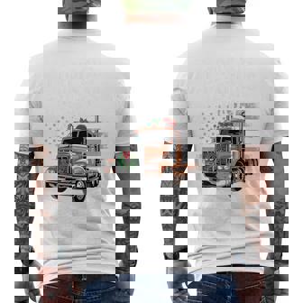 Trucker I Drop Big Christmas Loads American Driver Tri-Blend Men's T-shirt Back Print | Mazezy