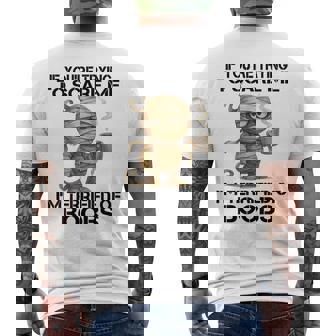 If You're Trying To Scare Me I'm Terrified Of Boobs Men's T-shirt Back Print - Monsterry