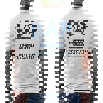 Gap Pennsylvania Pa Vintage Athletic Navy Sports Men's T-shirt Back Print | Seseable CA