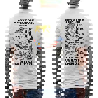 George Town Malaysia City Vacation Souvenir Men's Back Print T-Shirt | Mazezy