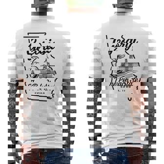 Georgia The Peach State Est 1788 History Charm Men's Back Print T-Shirt | Mazezy