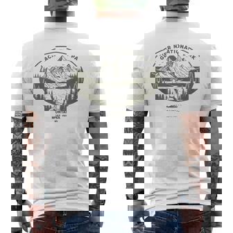 Glacier National Park Mountain Goat For Nature Lovers Men's Back Print T-Shirt | Mazezy