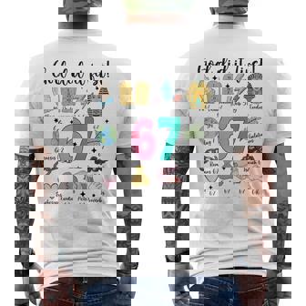 God Did It First 67 Six Seven Meme Jesus Christ Bible Verse Men's Back Print T-Shirt | Mazezy