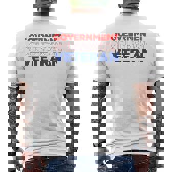Government Shutdown Veteran Political Humor Bold Pride Men's Back Print T-Shirt | Mazezy
