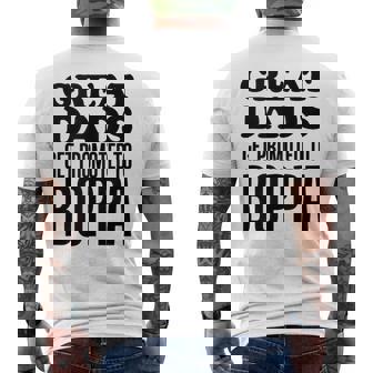 Great Dads Get Promoted To Boppa Grandfather Tank Top Men's Back Print T-Shirt | Mazezy