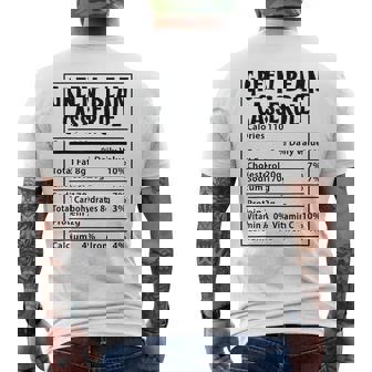 Green Bean Casserole Nutrition Facts Thanksgiving Christmas Men's T-shirt Back Print | Mazezy