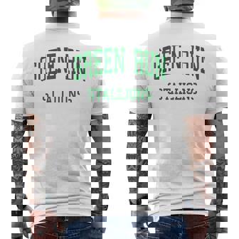 Green Run High School HS Virginia Beach VA Retro Men's Back Print T-Shirt | Mazezy