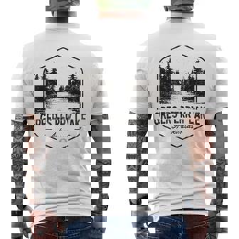 Greers Ferry Lake Arkansas Outdoors Vintage Men's Back Print T-Shirt | Mazezy