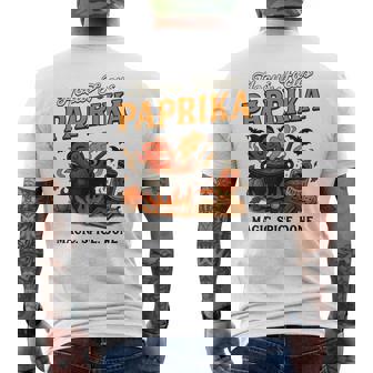 Halloween Spice Condiment Costume Hocus Focus Paprika Men's Back Print T-Shirt | Mazezy