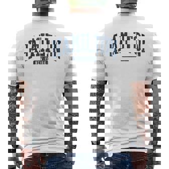 Hamilton New York Ny College University Style Blue Men's T-shirt Back Print - Monsterry