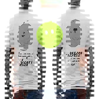 Happea Vegan Plant Based Foodie Vegetarian Pea Pun Tank Top Men's Back Print T-Shirt - Monsterry