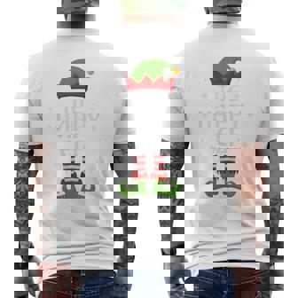 Happy Elf Xmas Family Matching Elf Squad Christmas Tri-Blend Men's T-shirt Back Print - Thegiftio