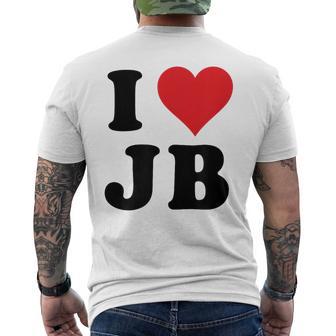 I Heart Jb Initials I Love JB First And Last Name J B Men's T-shirt Back Print - Seseable