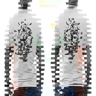 Hiking Grand Teton National Park Grizzly Bear Wyoming Tank Top Men's Back Print T-Shirt | Mazezy