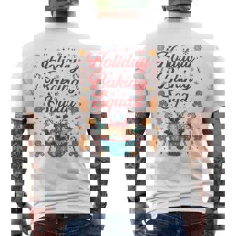 Holiday Baking Squad Christmas Cookie Baking Crew Men's T-shirt Back Print - Monsterry