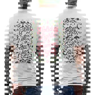 Holiday Lights And Human Rights Christmas Activist Men's T-shirt Back Print | Seseable FR