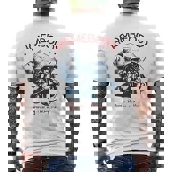 Homebody 居心地の良い生活 面白いヤドカリとコーヒー メンズTシャツ バックプリント - Kawaiitshirt