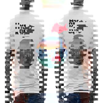 Hong Kong Travel Art Skyline Asia Souvenir Tank Top Men's Back Print T-Shirt | Mazezy