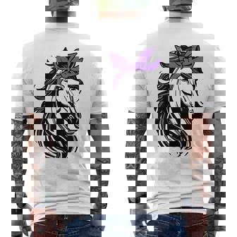 Horses With Bandanas For Horseback Riding Horse Lover Men's Back Print T-Shirt | Mazezy