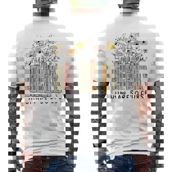 Human Resources Wildflowers Hr Squad Team Hr Manager Men's T-shirt Back Print - Thegiftio