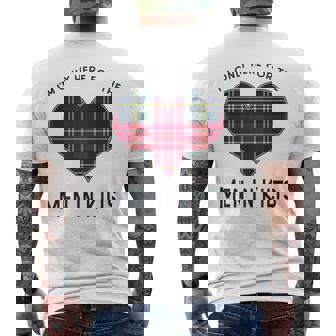 I'm Only Here For The In Kilts タータンチェック ハート メンズTシャツ バックプリント - Kawaiitshirt