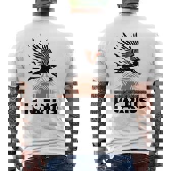 Icarus Sun Greek Mythology Ancient Greece History Fans Men's Back Print T-Shirt | Mazezy