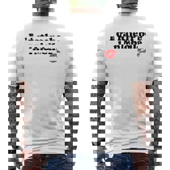 I'd Rather Be In Mobile Alabama AL Retro City Men's Back Print T-Shirt | Mazezy