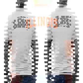 Illinois Il Vintage Athletic Sports Style 80S 90S Men's T-shirt Back Print | Seseable CA