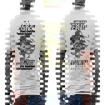 I'm Always Jerking My Rod Fishing Birthday Born 1954 Men's Back Print T-Shirt | Mazezy