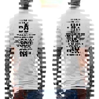 I'm A Dad And A Muay Thai Coach I'm Always Right Tank Top Men's Back Print T-Shirt | Mazezy