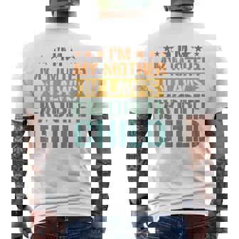 I'm My Mother In Law's Favorite Child Son In Law Christmas Men's Back Print T-Shirt | Mazezy