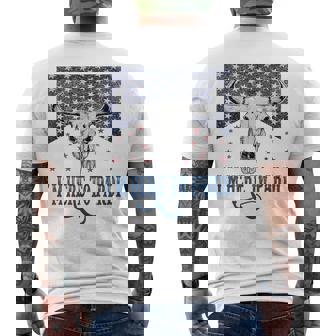 I'm Here To Pardi Vintage Retro Western Bull-Skull Men's T-shirt Back Print - Thegiftio