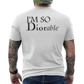 I'm So Diorable Fashion Luxury er Graphic Men's T-shirt Back Print - Thegiftio UK