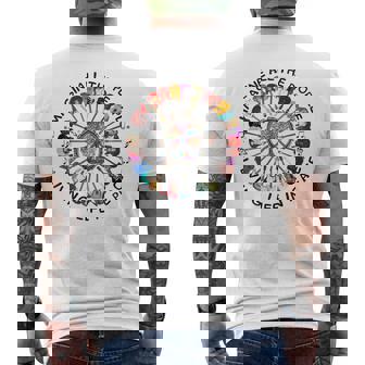 Imagine Hippie People Living Life In Peace And Love Men's T-shirt Back Print - Monsterry