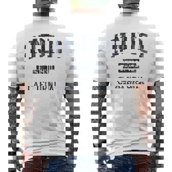 Indio CA JN4 Vintage Athletic Blue Men's Back Print T-Shirt | Mazezy