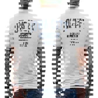 Iowa City Iowa IA Vintage Established Sports Men's Back Print T-Shirt | Mazezy