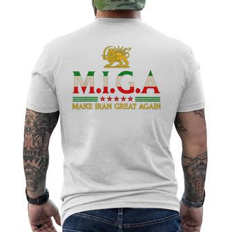 Iranian Make Iran Great Again Emblem Of Iran Miga Men's T-shirt Back Print - Thegiftio UK