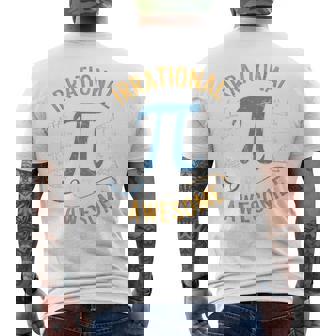 Irrational But Awesome Pi Day Spiral Pi Math Men's T-shirt Back Print - Monsterry