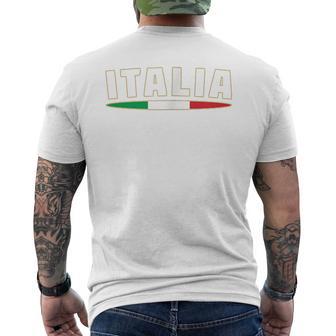 Italia イタリアサッカージャージ イタリア国旗ファン メンズTシャツ バックプリント - Kawaiitshirt